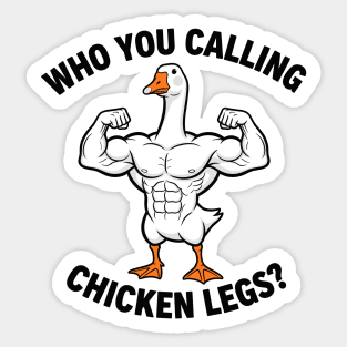 Funny Bodybuilding Duck Sticker